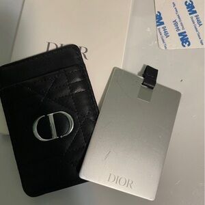 Dior  gift mirror with faux leather case